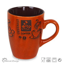 Tasse de café de glaçage réactif orange